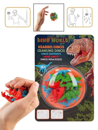 47893 Липкие динозавры сквиш Dino World 18 штук