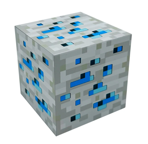 Ночник светильник Факел настенный майнкрафт Куб Minecraft (Алмазная руда) фото 2