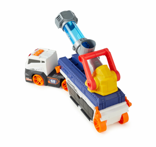 E7007 Грузовик игрушечный Happy Baby с пушкой и машинками CANNON TRUCK, автовоз, гараж на колесах фото 14