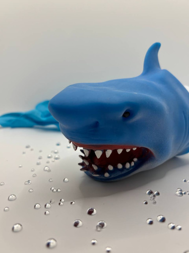 (серая) Игрушка на руку Акула / Игрушка перчатка (игрушка в ванную) Dino World фото 12