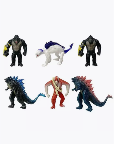 Набор фигурок bp 10 шт Годзилла против Кинг Конга (6-9см) фото 2