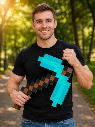 Алмазная кирка Майнкрафт 45см (Minecraft) фото 2