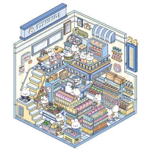 (Спальня) 3D Наклейки для творчества румбокс антистресс (4 комнаты) с пинцетом фото 3