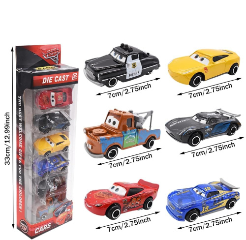 Игровой набор из 6 машинок Молния Маккуин Тачки (металлические) Cars фото 2