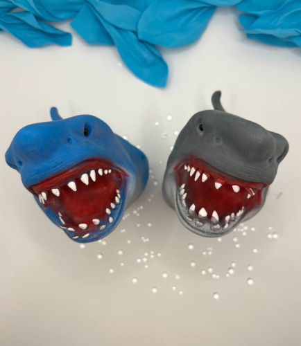 (серая) Игрушка на руку Акула / Игрушка перчатка (игрушка в ванную) Dino World фото 10