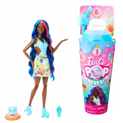 (синий) Кукла Барби Pop Reveal Frutas 8 Сюрпризов Фрукты (Лимонад) HNW40_4 Barbie