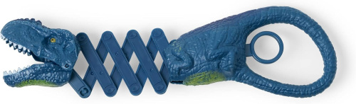 (синий/белый) Игрушка Хваталка Динозавр (телескопическая пружинная маневрирующая клипса)
