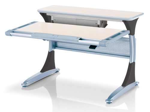 Ученический стол Comf-pro Гарвард с ящиком (Цвет столешницы:Бук, Цвет ножек стола:Серый) фото 2