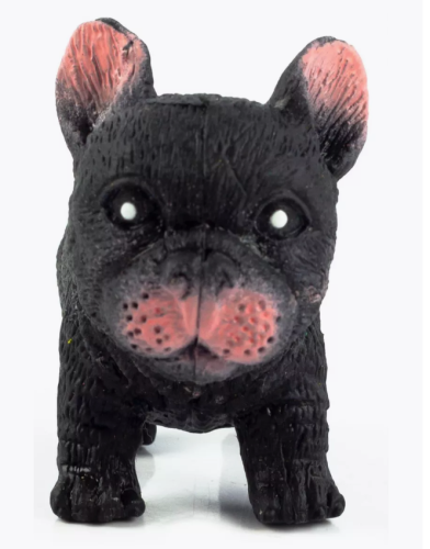 (чёрный) Игрушка-тянучка собака французский бульдог Junfa (сквиш) фото 2