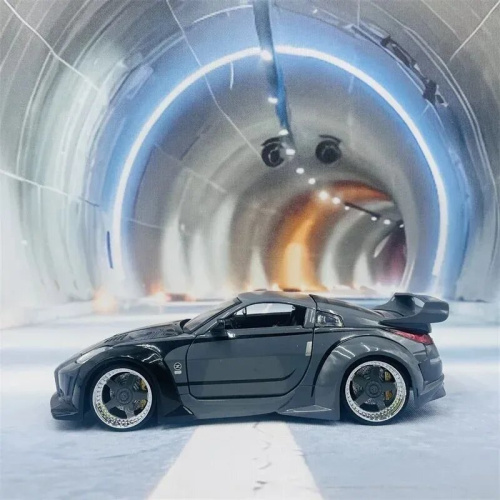 Машина Jada 1:24 DK's Nissan 350Z (серый с рисунком) фото 3