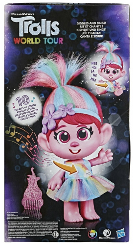 Кукла Hasbro Trolls 2 Малышка Розочка интерактивная  30 см  E77235E0 фото 3