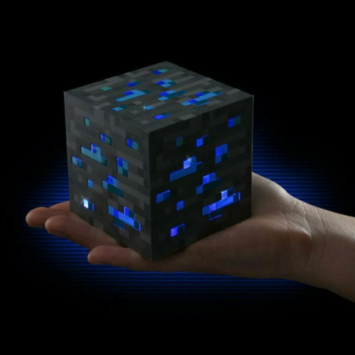 Ночник светильник Факел настенный майнкрафт Куб Minecraft (Алмазная руда) фото 5