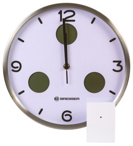 Часы настенные Bresser MyTime io NX Thermo/Hygro, 30 см, белые фото 10
