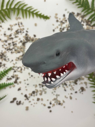 (голубая) Игрушка на руку Акула / Игрушка перчатка (игрушка в ванную) Dino World фото 14