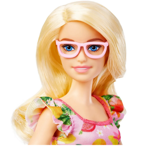 Кукла Barbie Игра с модой HBV15 блондинка в розово-фруктовом наряде фото 5