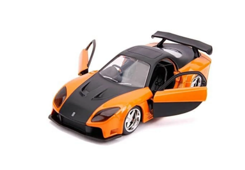 Машина Jada Toys Fast & Furious Han's Mazda RX-7 (чёрно-оранжевая) фото 2