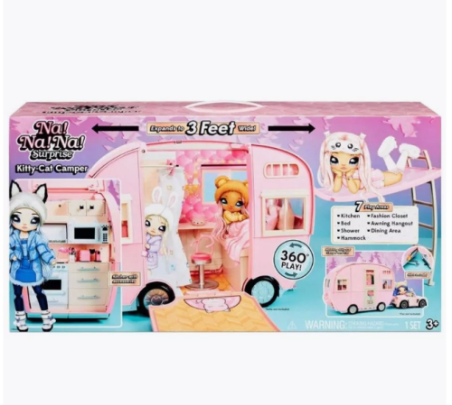 575672 NaNaNa MGA Entertainment Игрушка На На На Сюрприз - Кошачий фургон Кемпер (Na! Na! Na! Surprise Kitty Pink Camper Vehicle) фото 2