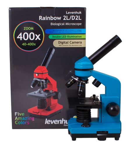 Микроскоп Levenhuk Rainbow 2L Azure\Лазурь фото 16