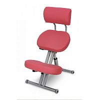 Smartstool KM01B Металлический коленный стул со спинкой (с газлифтом) с чехлом Розовый