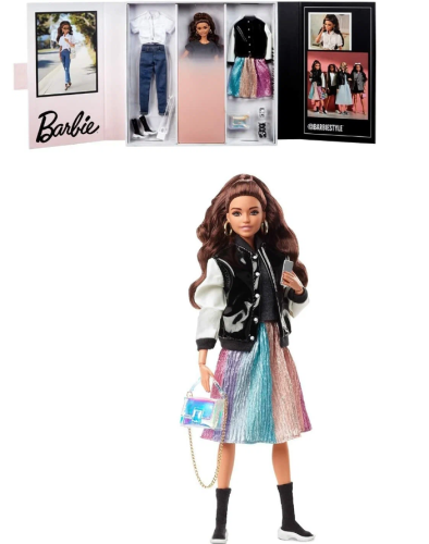 Кукла Barbie Barbiestyle 4 стильная с каштановыми волосами HCB75 фото 3