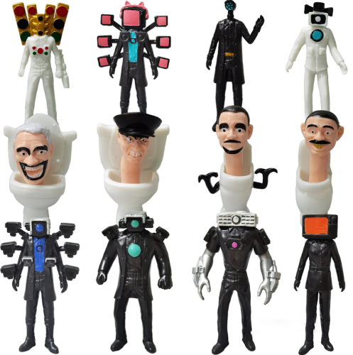 Набор фигурок из 12 шт Скибиди туалет Skibidi Toilet  (7-11см) фото 10