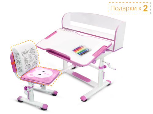 Комплект парта и стульчик Mealux BD-10 розовый