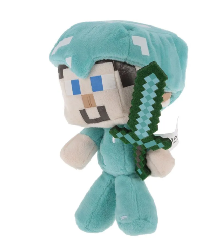 Мягкая игрушка Стив в алмазной броне 17 см Майнкрафт (Minecraft) фото 6