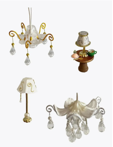 M2132 Румбокс Дом в английском стиле Конструктор 230 элементов, подсветка фото 6