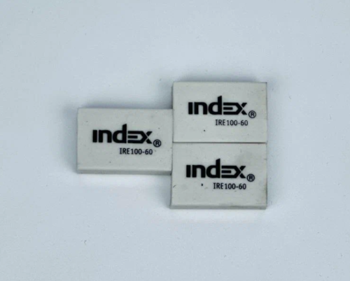 Index Набор ластиков (резинок стирательных) IRE100-60, 3 шт белый фото 3