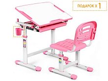 Комплект парта и стульчик Mealux EVO-06 (Цвет столешницы:Белый, Цвет ножек стола:Розовый)