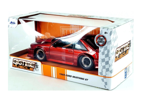 Машина Jada Bigtime Muscle 1:24 1989 Ford Mustang GT (красный) фото 5