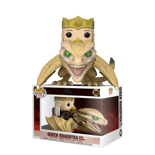 (305 Queen Rhaenyra with Syrax Rides) Фигурка Funko POP! Королева Рейнира Таргариен на Сираксе 13 см (без коробки)