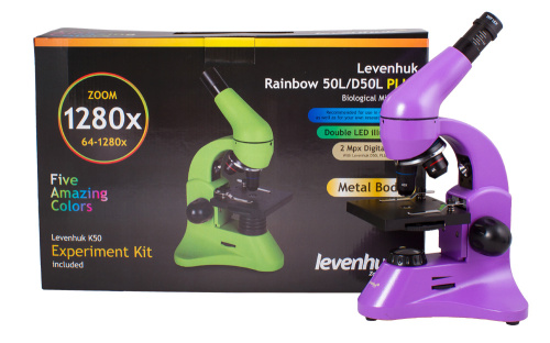 Микроскоп Levenhuk Rainbow 50L PLUS Amethyst\Аметист фото 20
