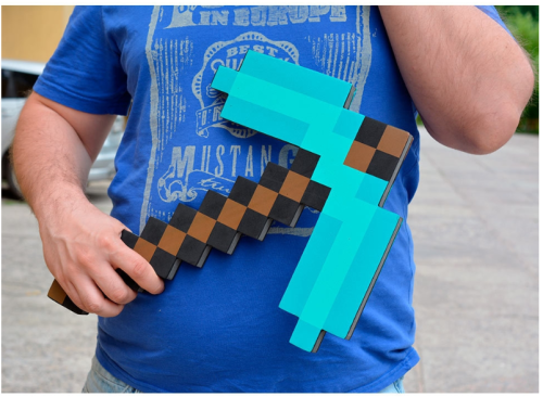 Алмазная кирка Майнкрафт 45см (Minecraft) фото 3