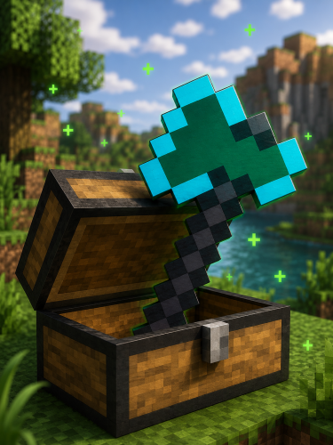 41 см Алмазная топор Майнкрафт (Minecraft) Карнавальное оружие фото 2