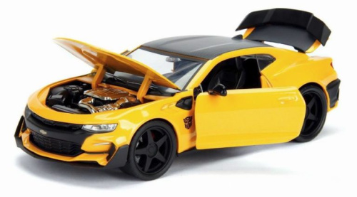 Машина Jada 1:24 Transformers Chevy Camaro Bumblebee Бамблби c коллекционной монетой фото 6
