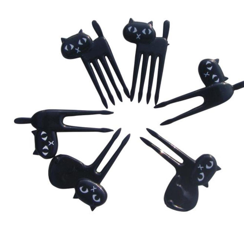 Шпажки для канапе пластиковые котики (в наборе 6 шт.)