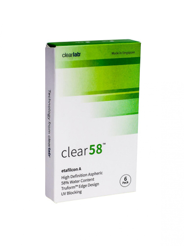 Clearlab Контактные линзы Clear 58 14 мм (6 линз), R 8,7, D -5,25
