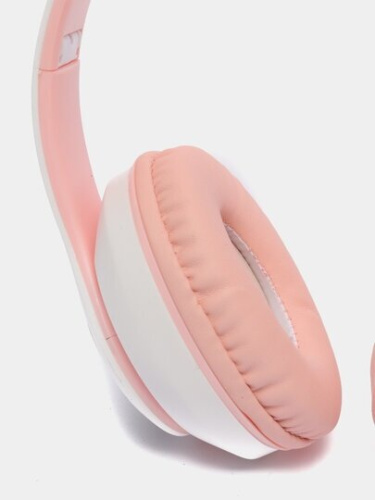 Беспроводные наушники Кошачьи ушки светящиеся CAT STN-28 (розовые) фото 9