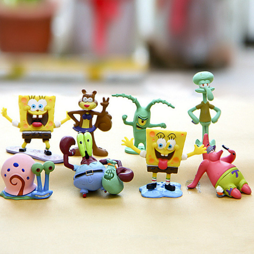 Набор фигурок из 8 шт SpongeBob Губка Боб (4-7см) фото 3