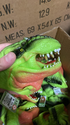 (зеленый) Игрушка на руку Динозавр / Игрушка перчатка фото 2