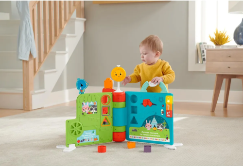 Fisher-Price HCL02 Giant Sit & Stand Experience Book, электронная обучающая книжка и игровой центр для младенцев и малышей фото 5