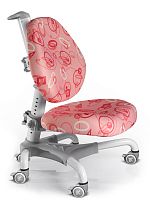 Компьютерное кресло для школьника Mealux Champion (Цвет обивки:Розовый с кольцами, Цвет каркаса:Белый)