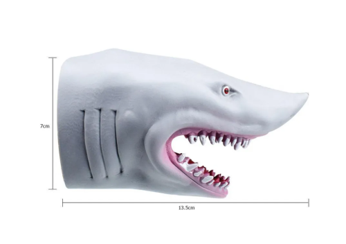 (белая) Игрушка на руку Акула / Игрушка перчатка (игрушка в ванную)  фото 6