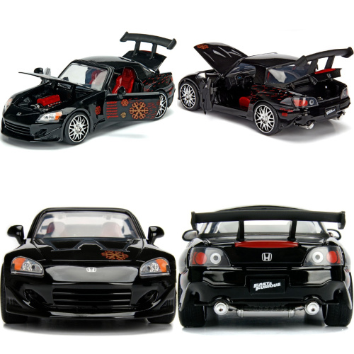 Машина Jada Fast and Furious 1:24 Johnny's 2001 Honda (Чёрный со снежинками) фото 3