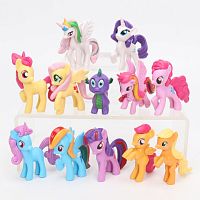 (маленькие) Пони 12 шт Набор фигурок My Little Pony 3,5-4,5 см