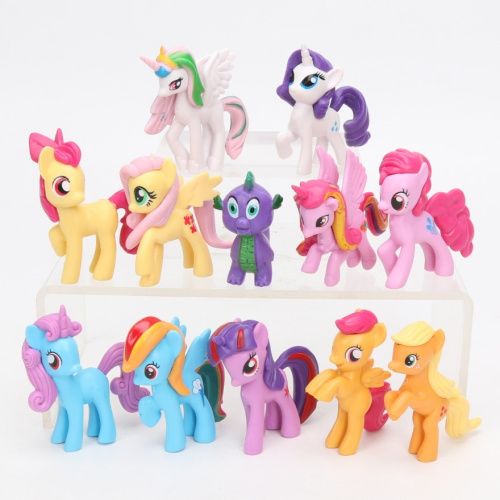 (маленькие) Пони 12 шт Набор фигурок My Little Pony 3,5-4,5 см