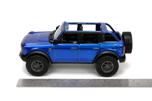 Машина 1:24 Jada 2021 Ford Bronco (синий) с дополнительным комплектом колес фото 7