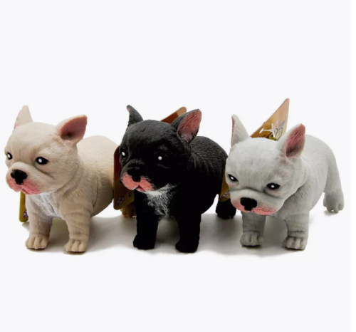 (чёрный) Игрушка-тянучка собака французский бульдог Junfa (сквиш) фото 6