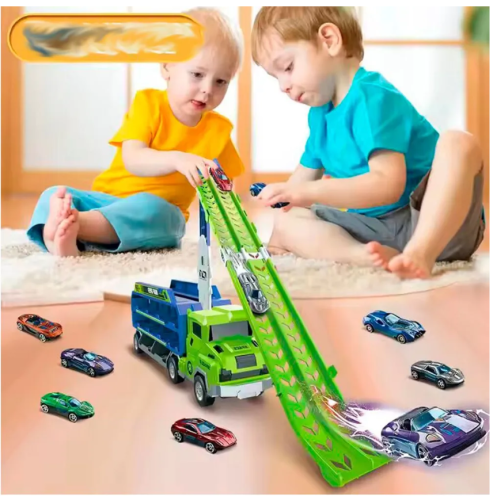 (зеленый) CY-2225 Rocket Автовоз большой Гоночный трек с машинками фото 5